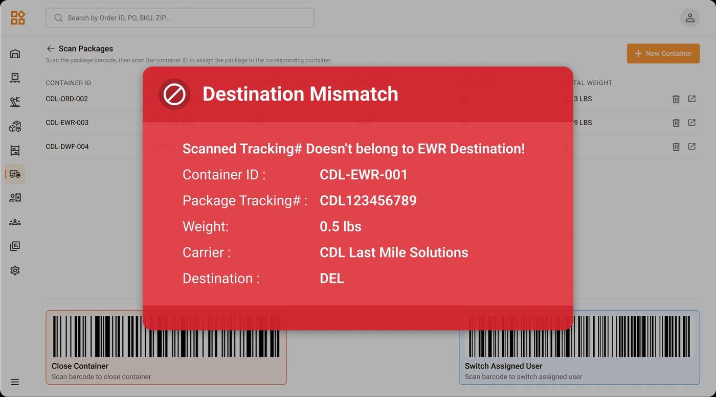 Error scan red screen